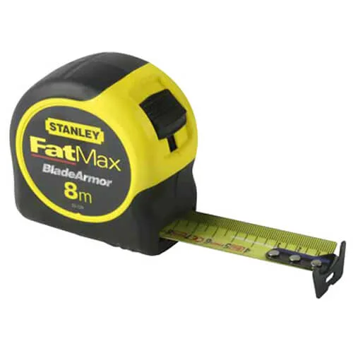 Рулетка измерительная FatMax Blade Armor длина 8 м, ширина 32 мм в корпусе из АВС-пластика STANLEY 0-33-728.