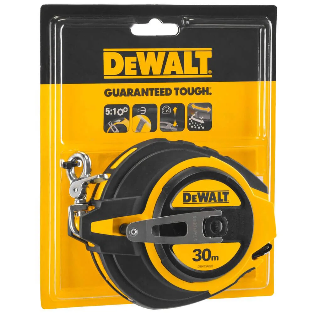 Измерительная рулетка Steel, 30 м х 10 мм DeWALT DWHT0-34093