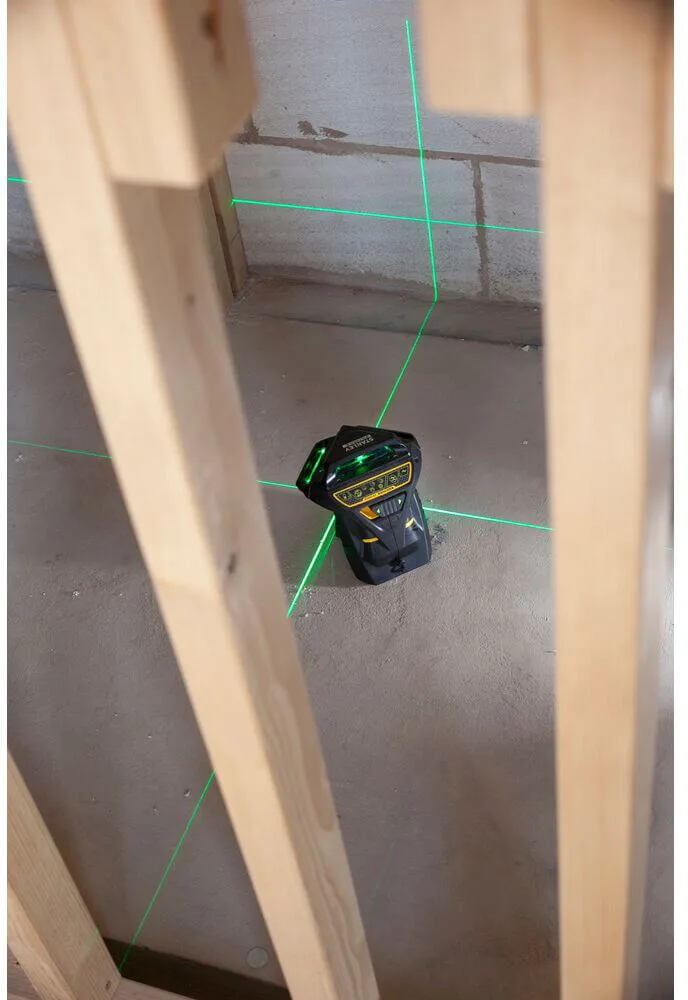 Лазерный уровень FatMax®MultilineGreen трехлучевой плоскостной самовыравнивающийся, чемодан STANLEY FMHT1-77356