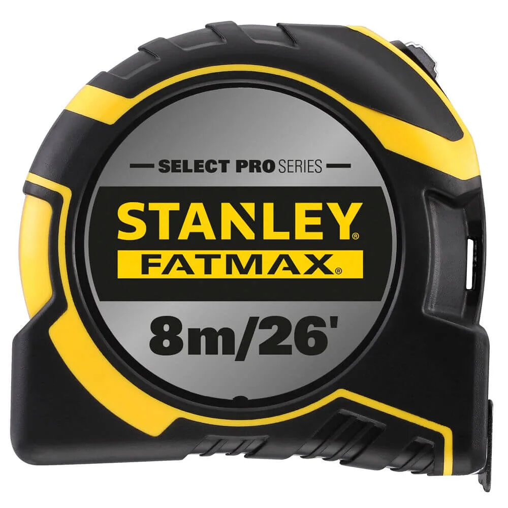 Измерительная рулетка FatMax®Autolock длиной 8 м/26, шириной 25 мм, в резиновом корпусе, с двойной шкалой STANLEY FMHT43243-0.