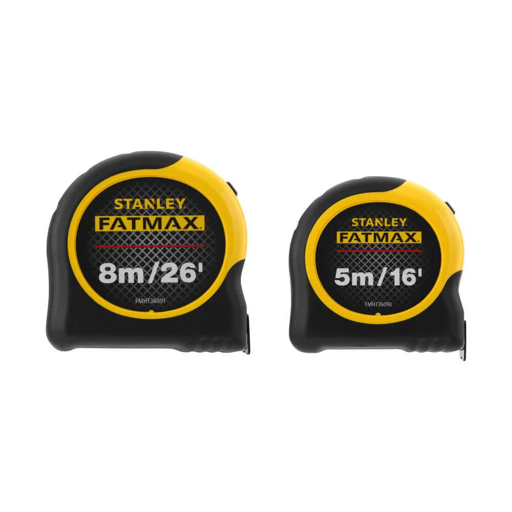 Измерительные рулетки FatMax®, 5м/16х25мм + 8/26х25, в хромированном корпусе STANLEY FMHT81745-0