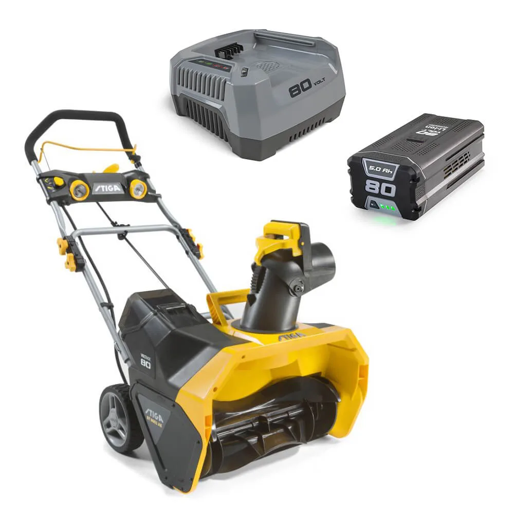 Аккумуляторный бесщеточный снегоуборщик STIGA ST8051AE + 1111-9310-01 + 1111-9311-01
