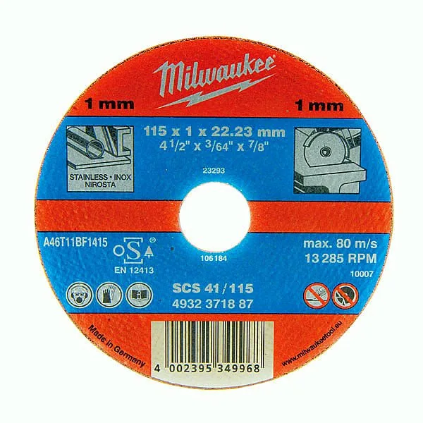 Отрезной диск по металлу Milwaukee 4932371903