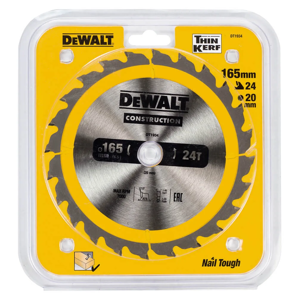 Пильный диск CONSTRUCTION DeWALT DT1934