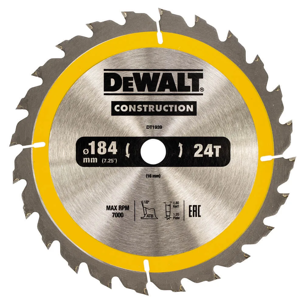 Пильный диск СONSTRUCTION DeWALT DT1939