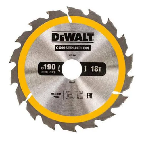 Пильный диск СONSTRUCTION DeWALT DT1943