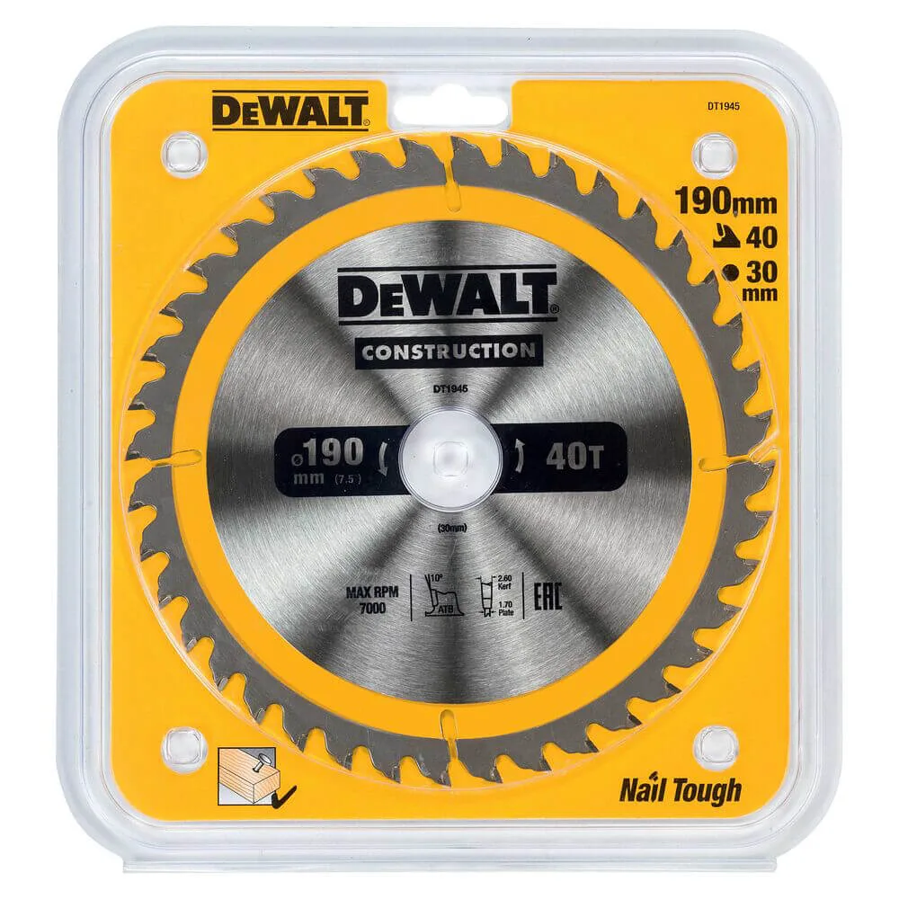 Пильный диск СONSTRUCTION DeWALT DT1945