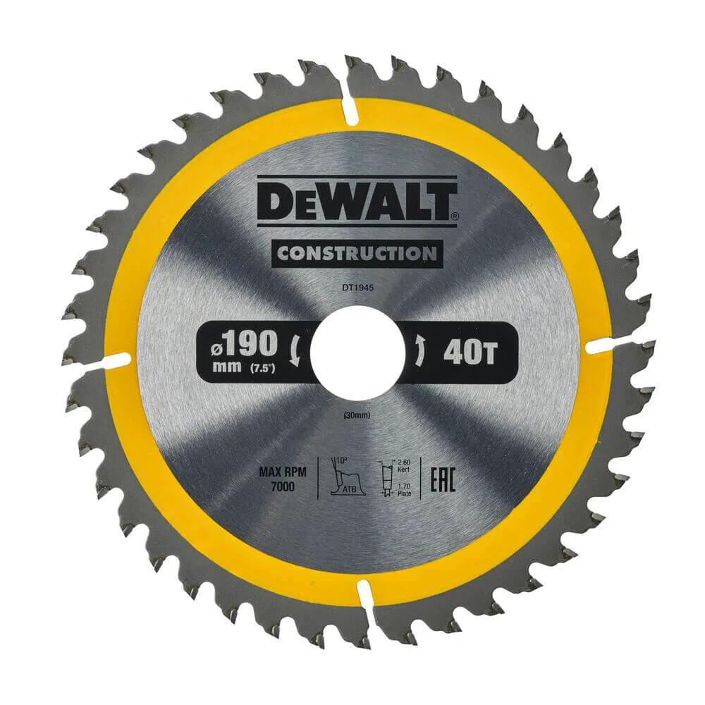 Пильный диск СONSTRUCTION DeWALT DT1945