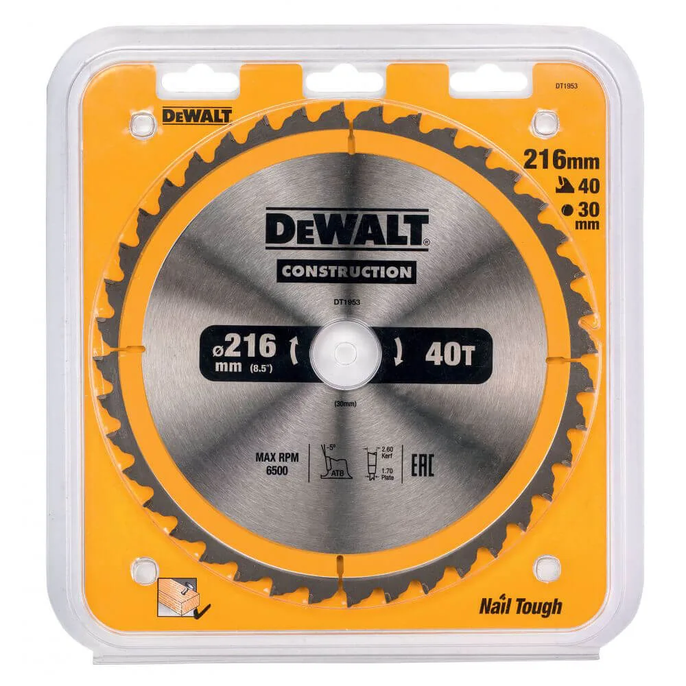 Пильный диск СONSTRUCTION DeWALT DT1953