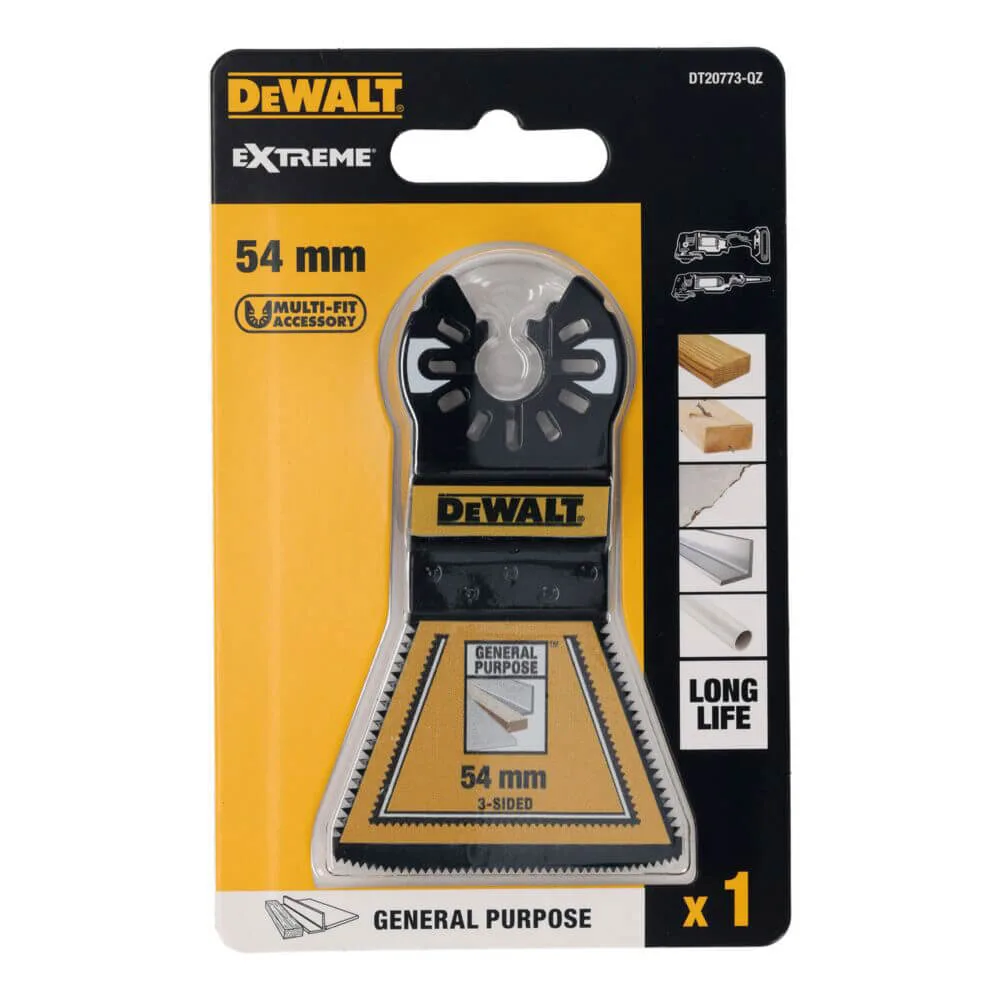 Погружная трехсторонняя пильная пластина Extreme DeWALT DT20773