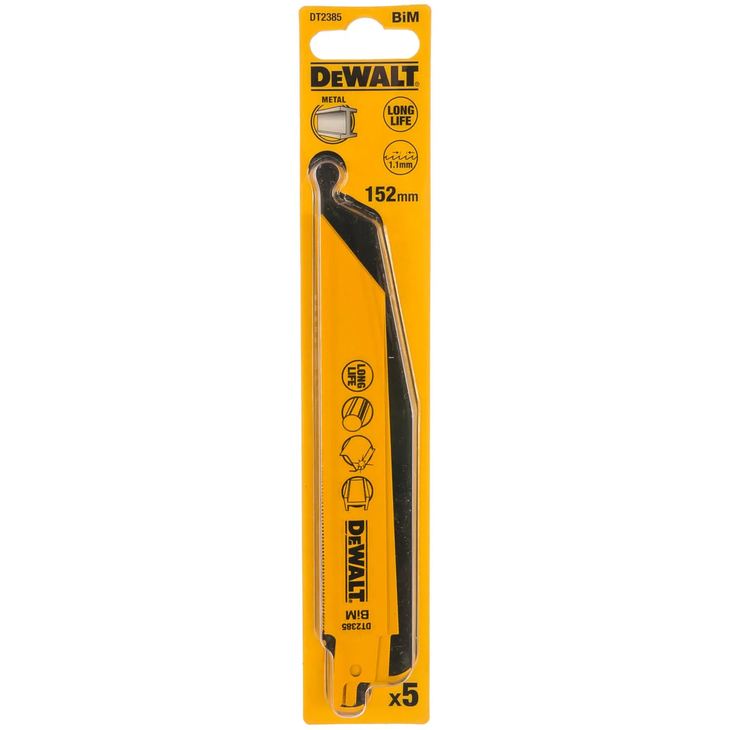 Биметаллическое пильное полотно DeWALT DT2385