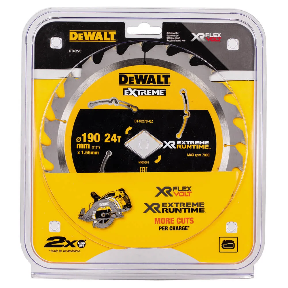 Диск пильный XR FLEXVOLT EXTREME с ромбовидной посадкой DeWALT DT40270