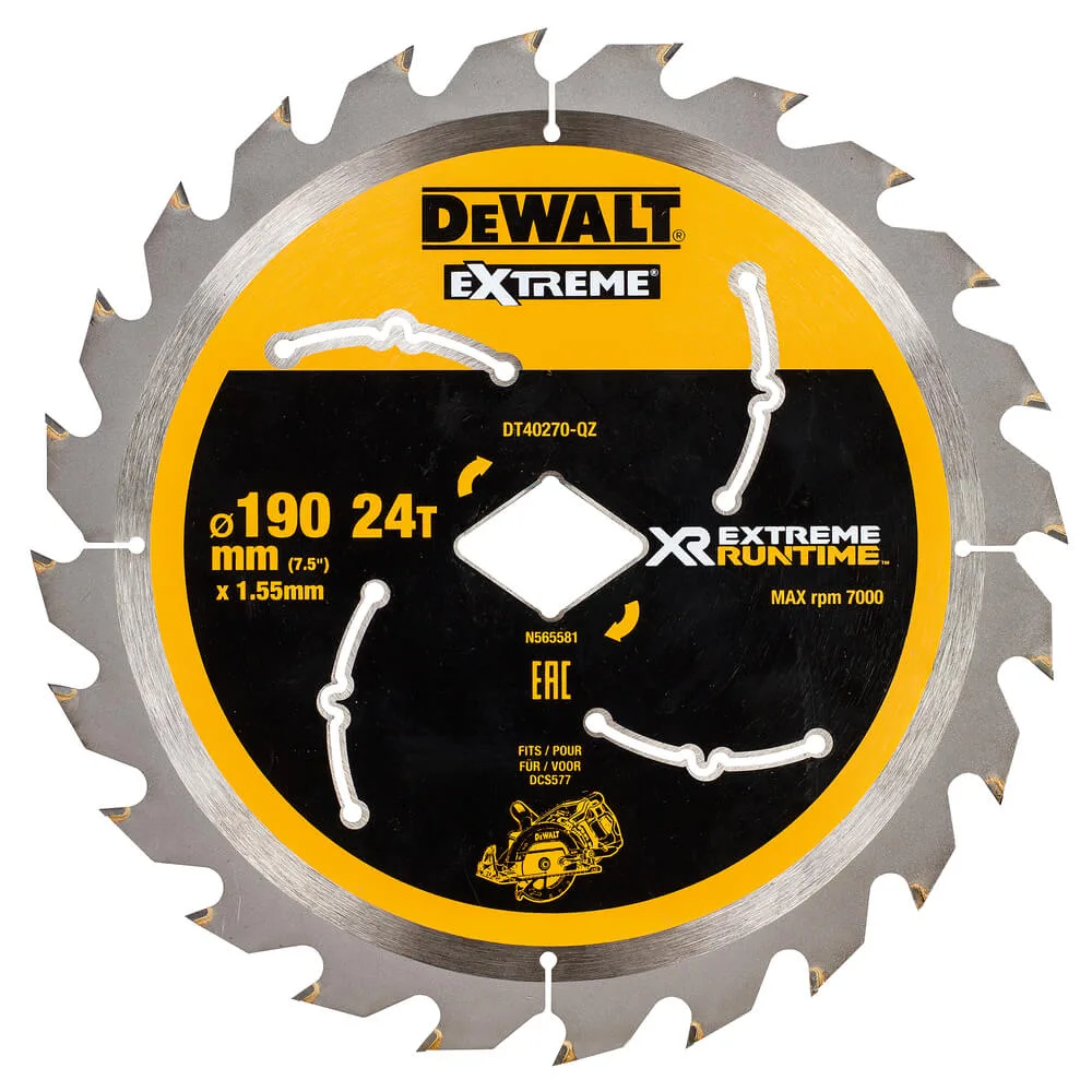 Диск пильный XR FLEXVOLT EXTREME с ромбовидной посадкой DeWALT DT40270
