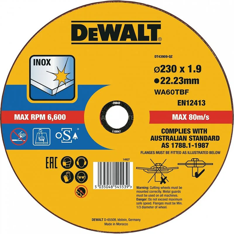 Круг отрезной DeWALT DT43909