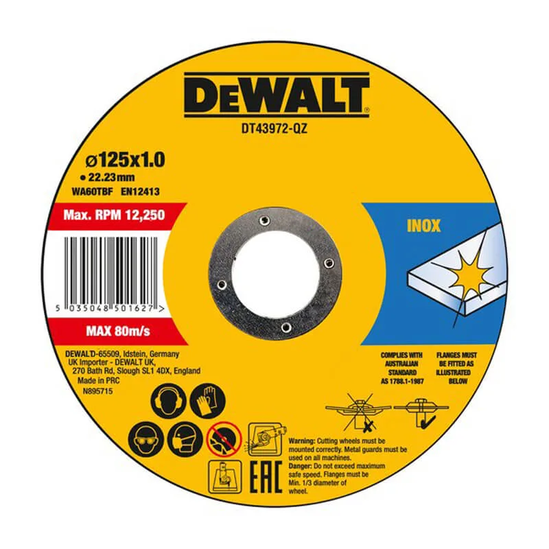 Набор отрезных кругов HIGH PERFORMANCE DeWALT DT43972