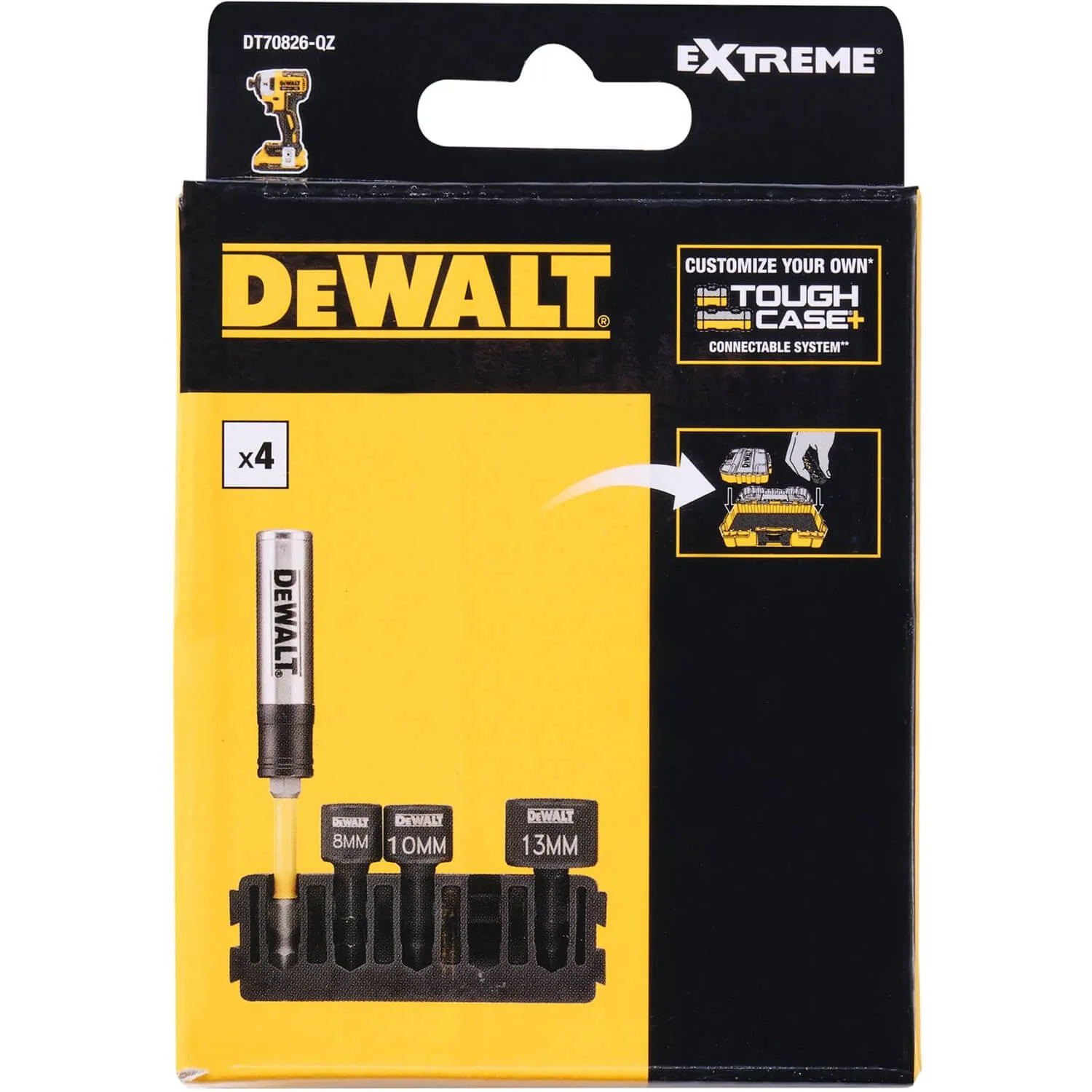 Набор торцевых головок с магнитным держателем DeWALT DT70826