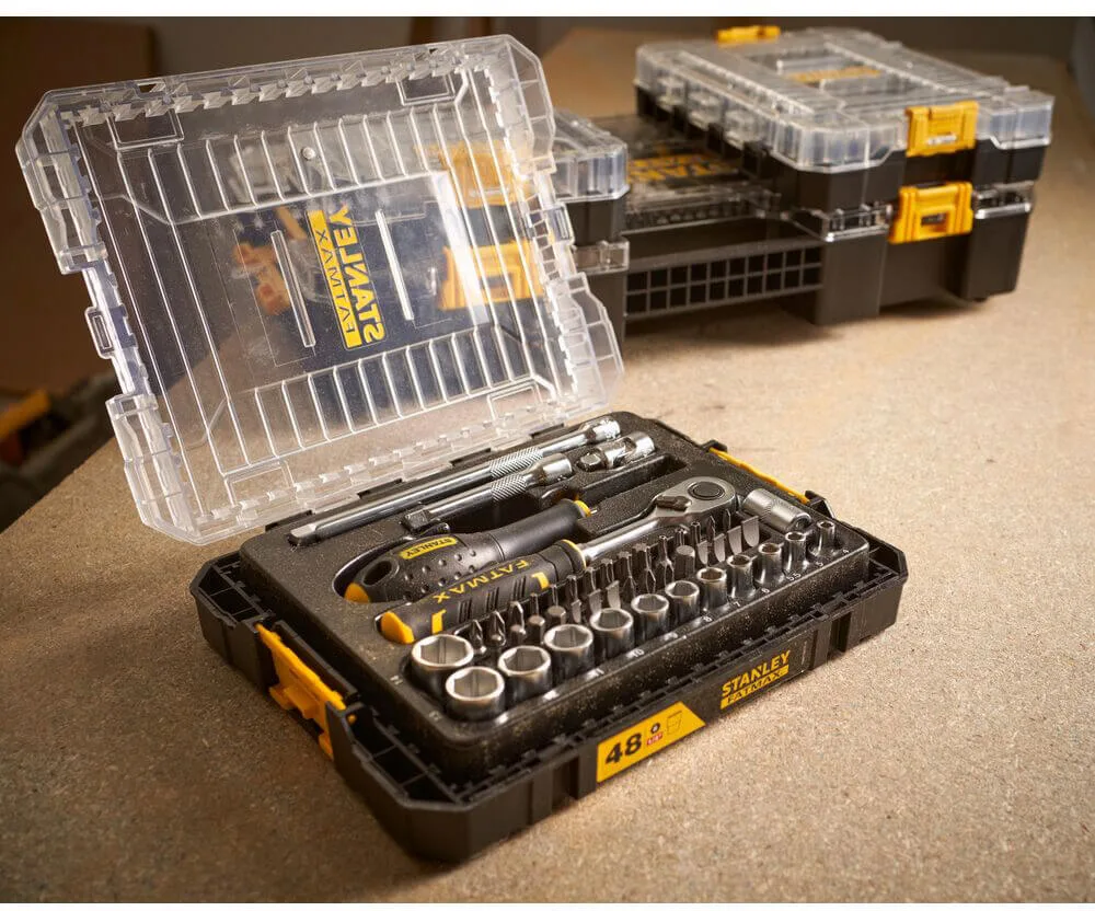 Набір торцевих головок 1/4 FATMAX® Maxi Drive, шестигранних, 48 предметів STANLEY FMMT98101-0