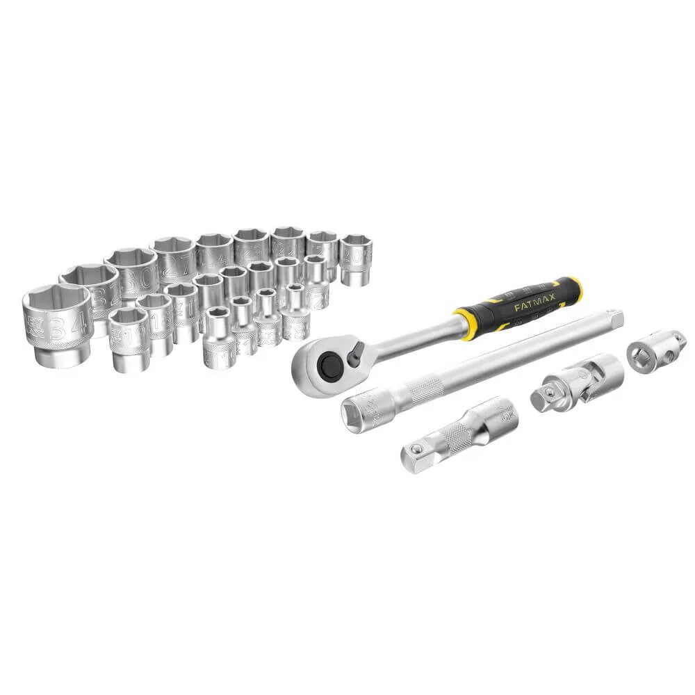 Набір торцевих головок 1/2 FATMAX® Maxi Drive, шестигранних, 26 предметів STANLEY FMMT98103-1