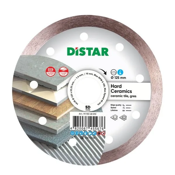 Алмазный диск DiStar 1A1R 125x1,4/1,0x10x22,23 Hard ceramics