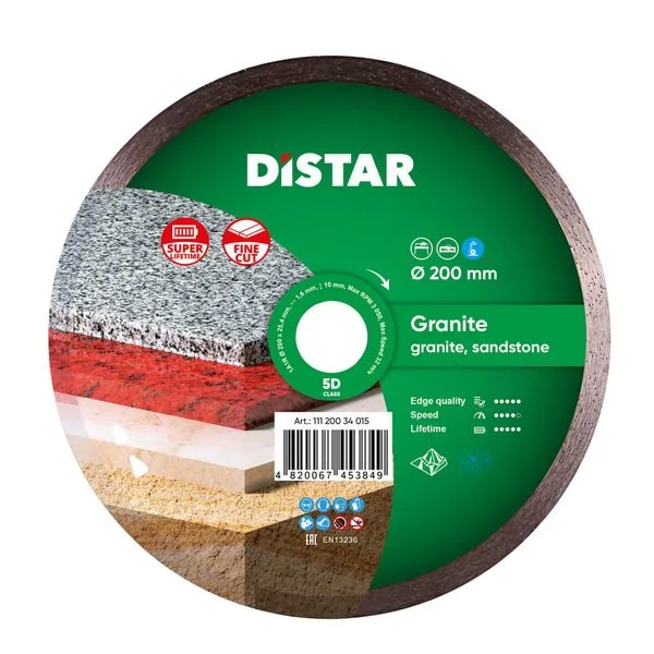 Алмазный диск DiStar 1A1R 200x1,6x10x25,4 Granite