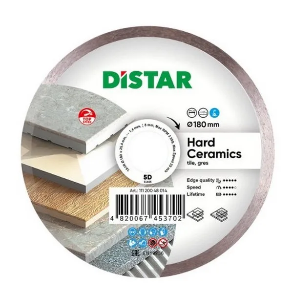 Алмазный диск DiStar 1A1R 180x1,4/1,0x8,5x25,4 Hard ceramics