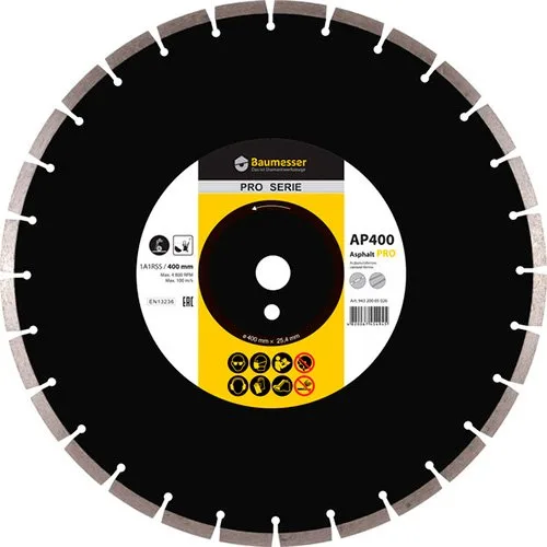 Алмазный диск Baumesser 1A1RSS/C3 400x3,8/2,8x10x25,4-11,5-28 HIT Baumesser Asphalt Pro