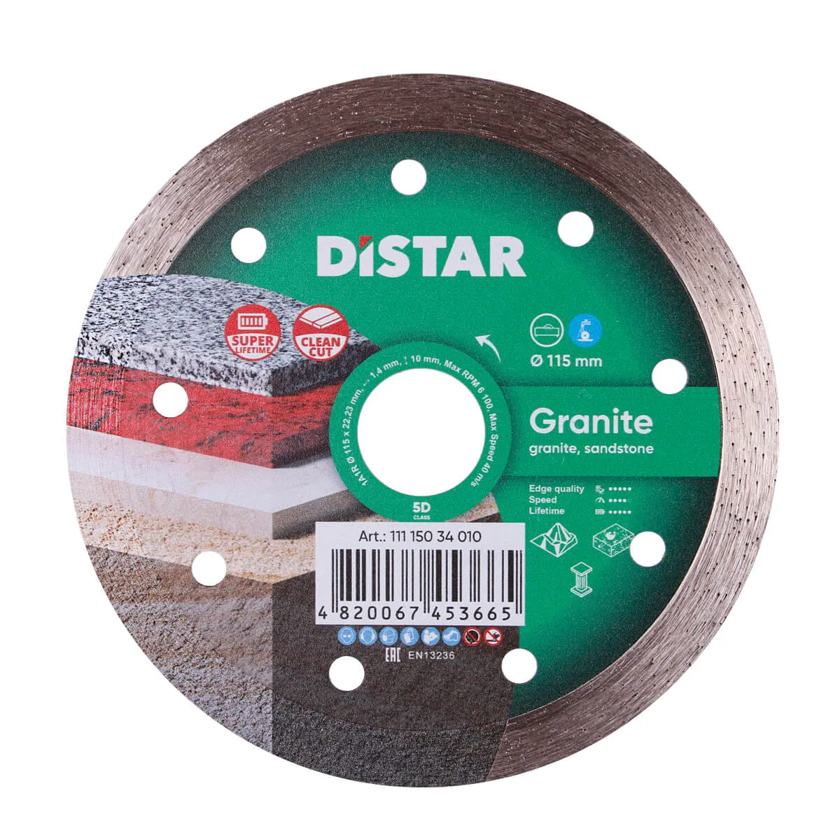 Алмазний диск DiStar 1A1R 115x1,4x10x22,23
