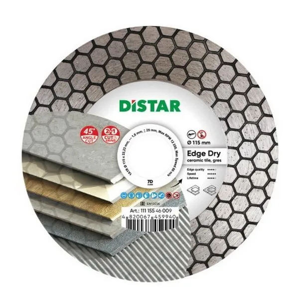 Алмазный диск DiStar 1A1R 115x1,6/1,2x25x22,23 Edge Dry