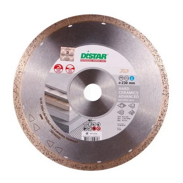 Алмазный диск DiStar 1A1R 230x1,6/1,2x10x25,4 Hard ceramics Advanced