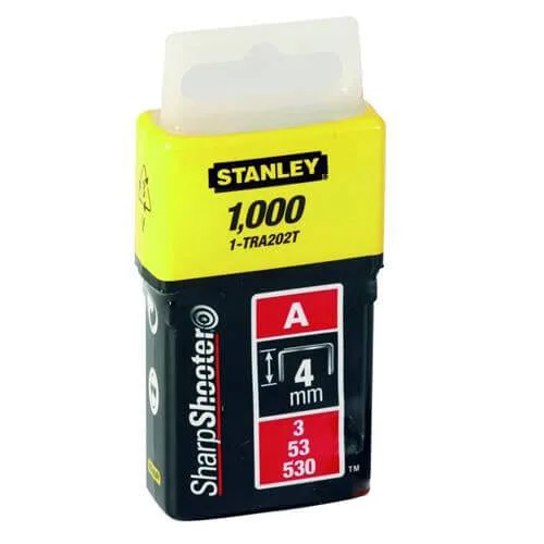 Скобы типа А высотой 4 мм, для степлера ручного Light Duty, в упаковке 1000 шт STANLEY 1-TRA202T.