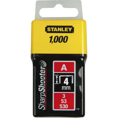 Скобы типа А высотой 4 мм, для степлера ручного Light Duty, в упаковке 1000 шт STANLEY 1-TRA202T.