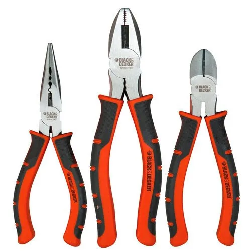 Набор плоскогубцев, круглогубцев и кусачек Black&Decker BDHT0-71624