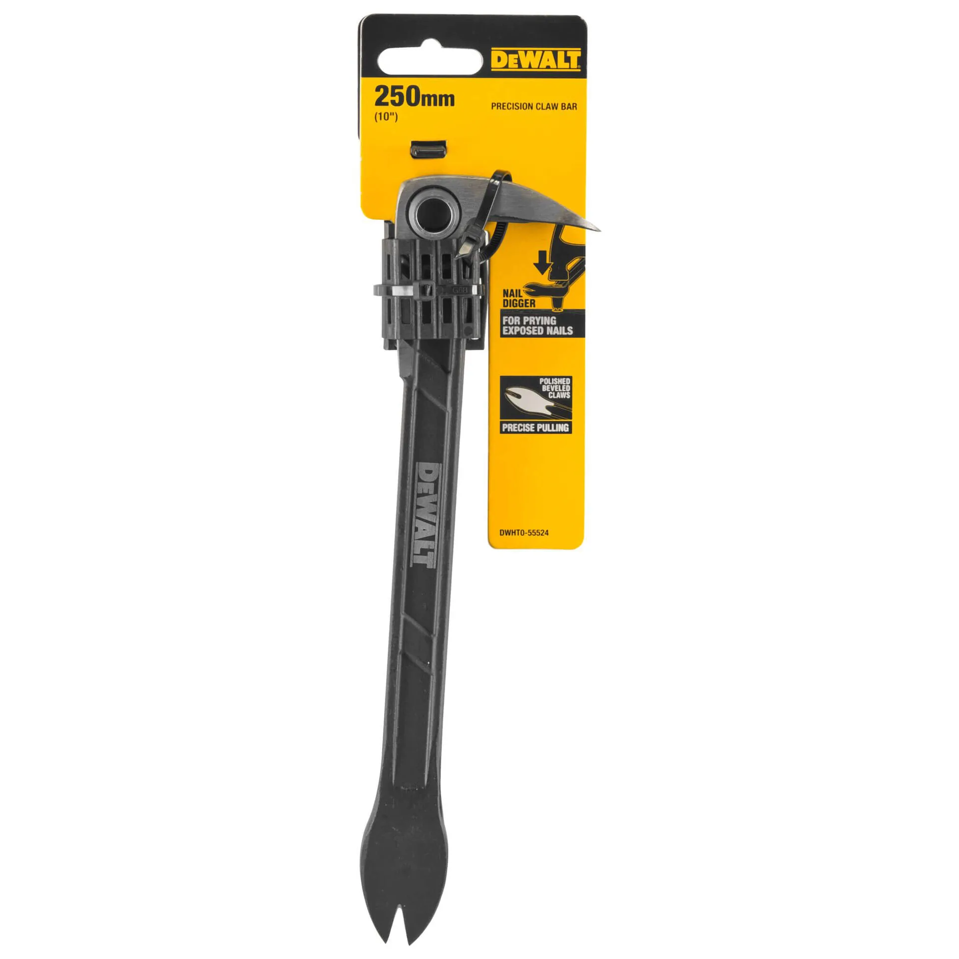 Пружинный стальной гвоздодер, L = 25 см DeWALT DWHT0-55524
