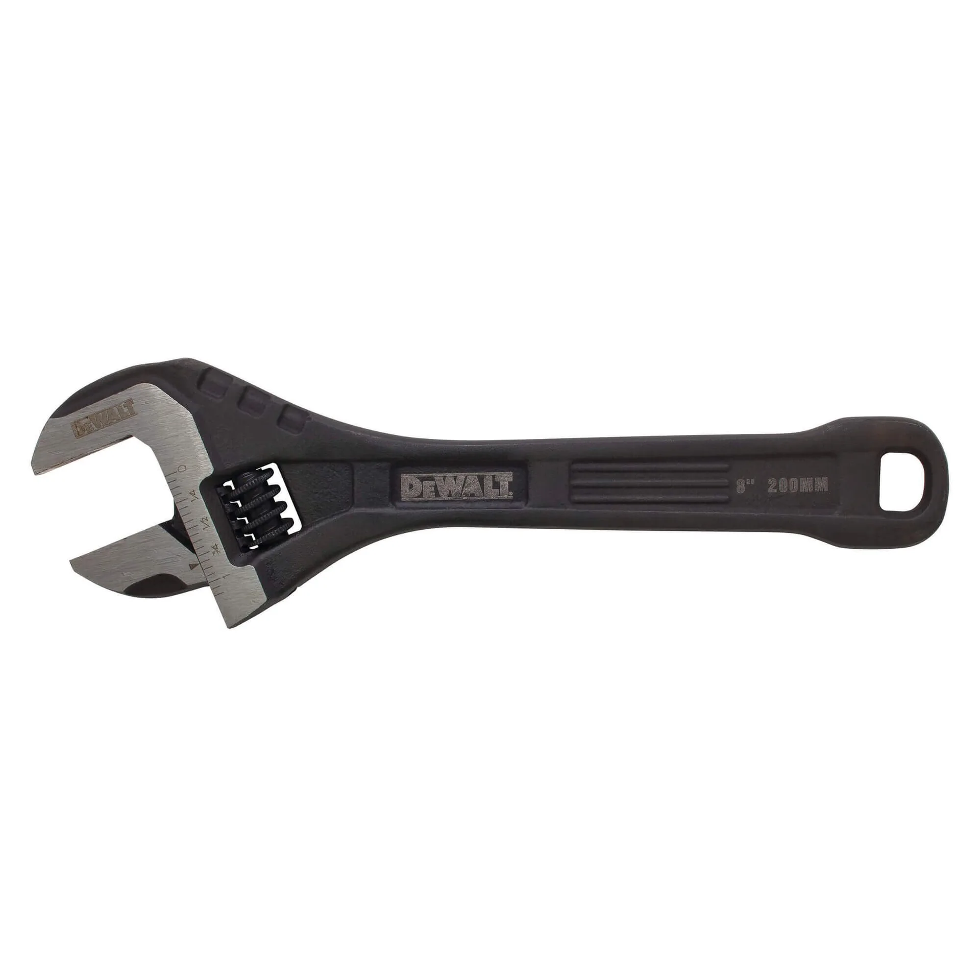 Регулируемый гаечный ключ DeWALT DWHT80267-0 длиной 200 мм, максимальный размер 29 мм.