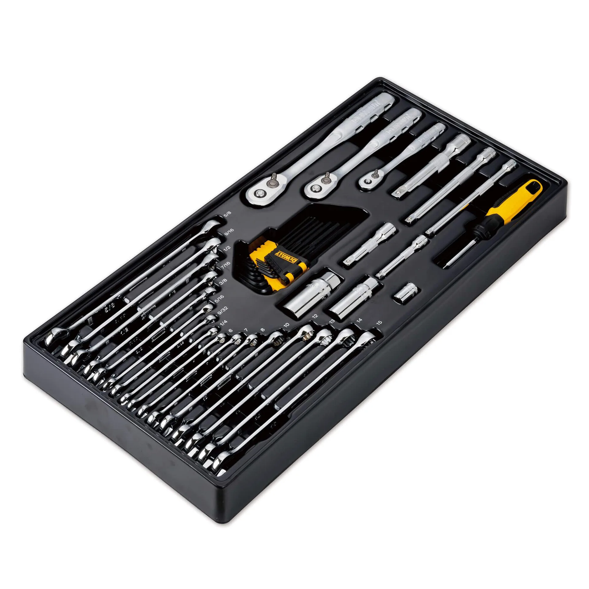 Набор головок, бит, шестигранных ключей 1/4, 3/8, 1/2, 341 предмет DeWALT DWMT45341-1