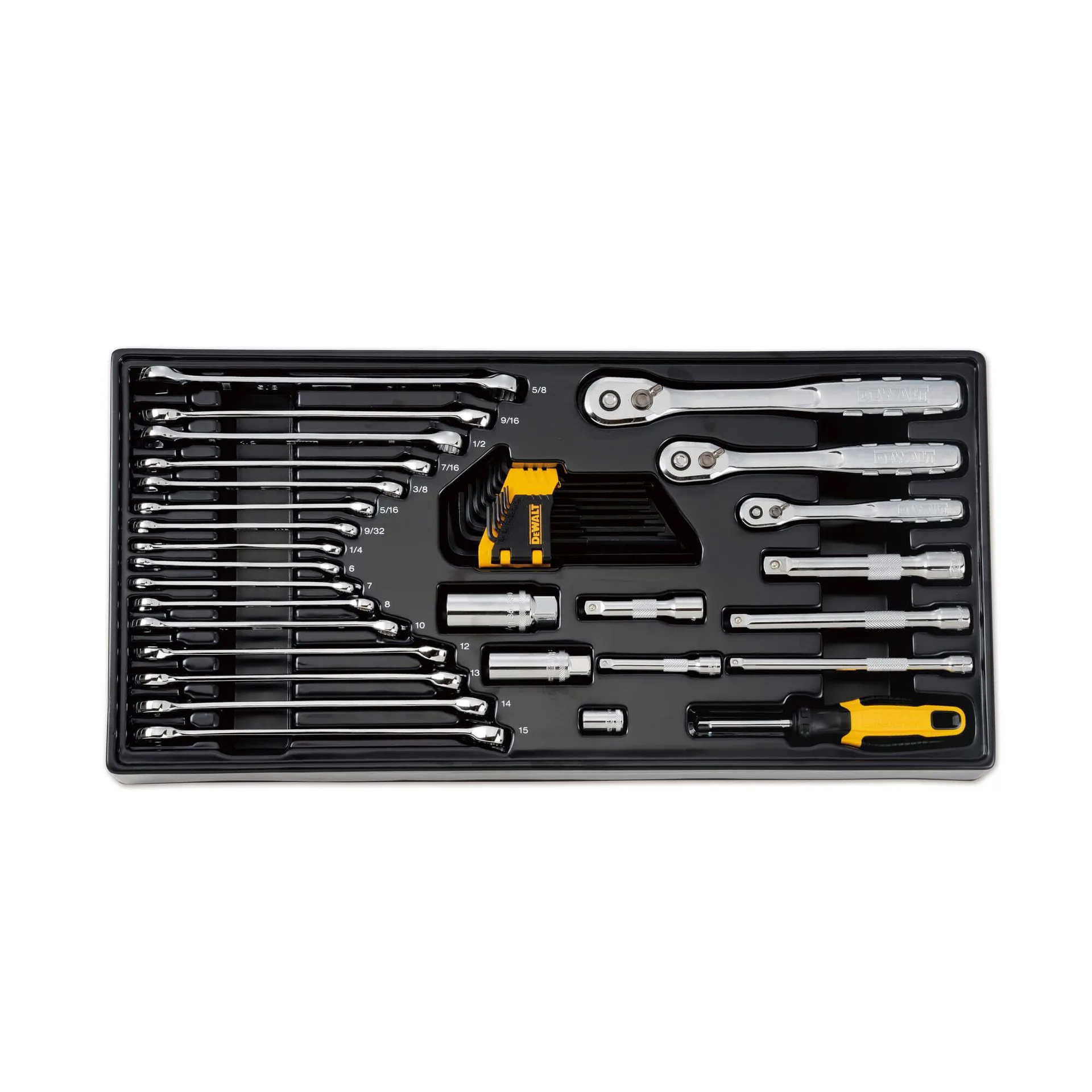 Набор головок, бит, шестигранных ключей 1/4, 3/8, 1/2, 341 предмет DeWALT DWMT45341-1