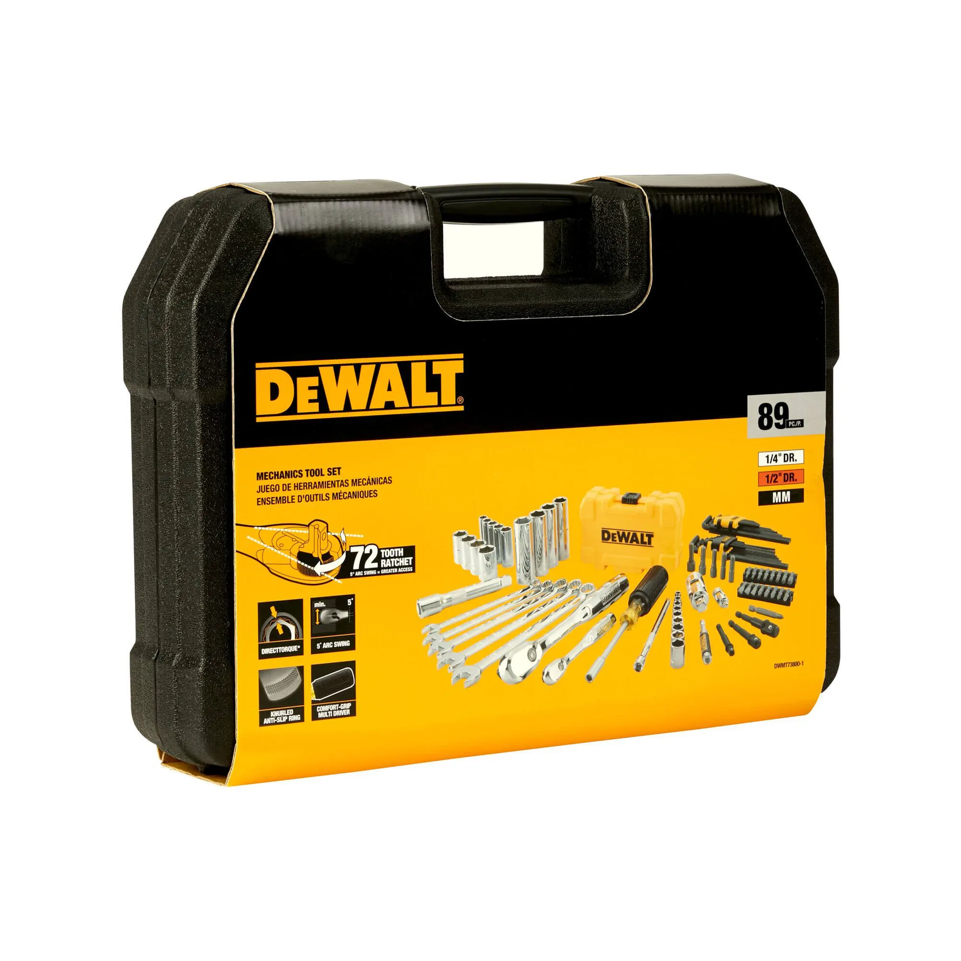 Набор головок и бит 1/4, 1/2 89 предметов DeWALT DWMT73800-1