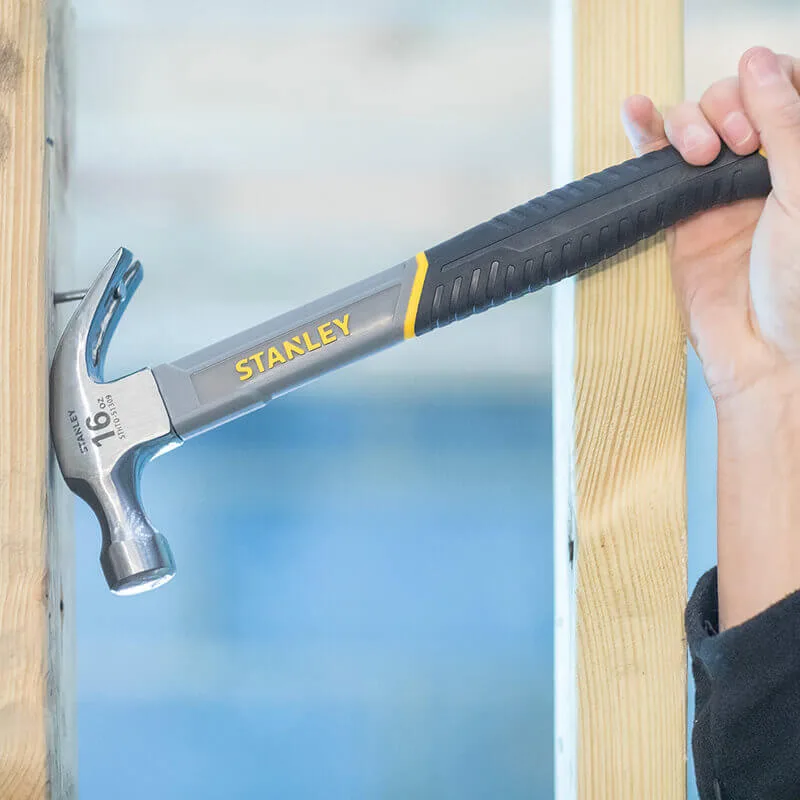 Молоток Fiberglass з вагою головки 450 г, з загнутим цвяходером STANLEY STHT0-51309