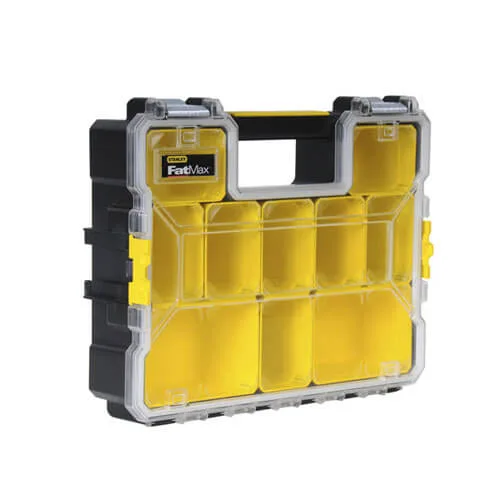 Профессиональный органайзер FATMAX SHALLOW PRO METAL LATCH, влагозащищенный, размерами 446x116x357 мм STANLEY 1-97-518