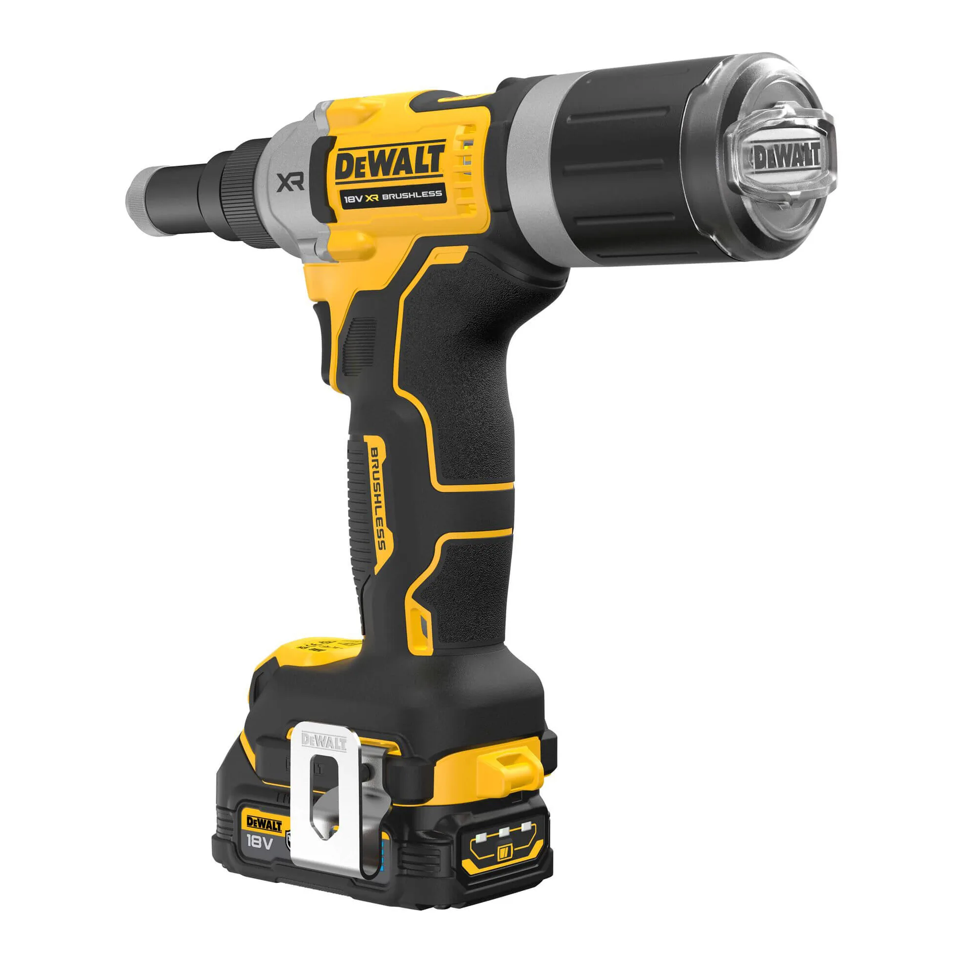 Аккумуляторный заклепочник DeWALT DCF414E2GT без щеток