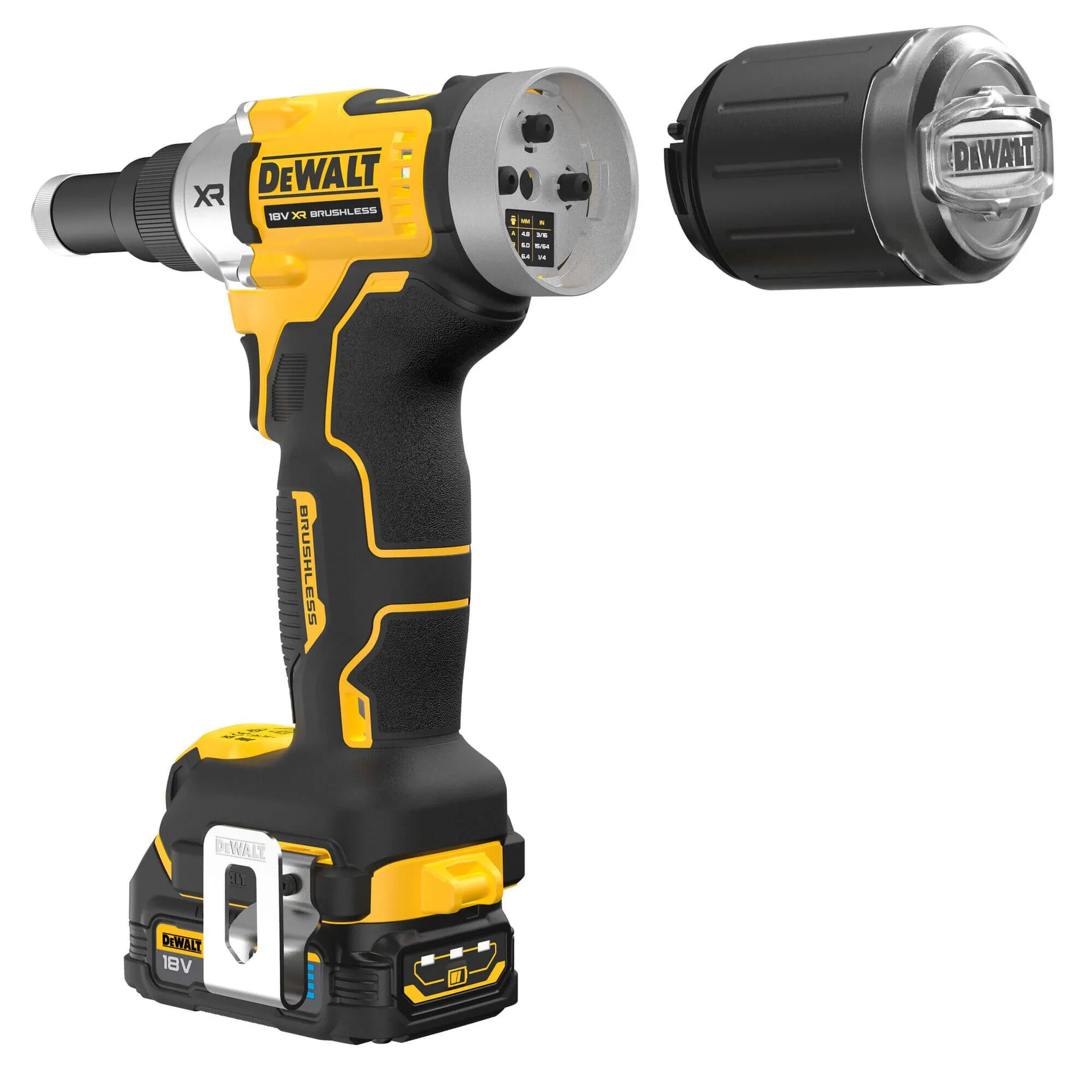 Аккумуляторный заклепочник DeWALT DCF414E2GT без щеток