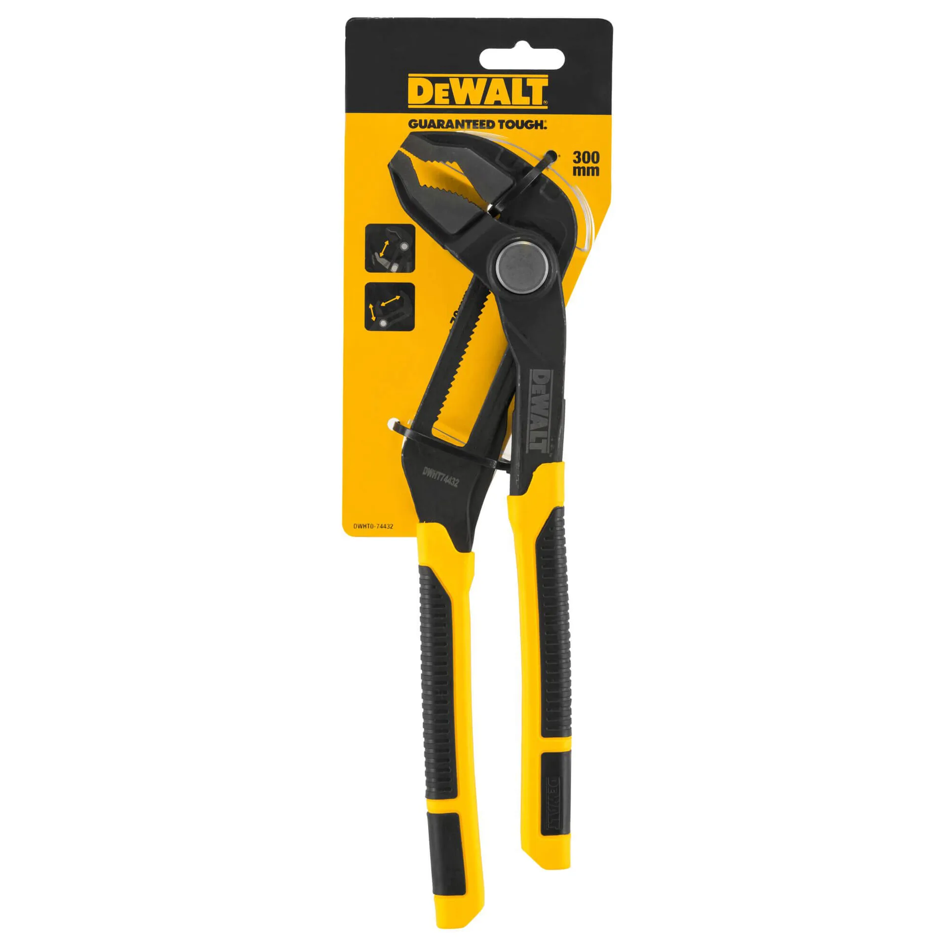 Регулируемые сантехнические плоскогубцы DeWALT DWHT0-74432 длиной 300 мм.