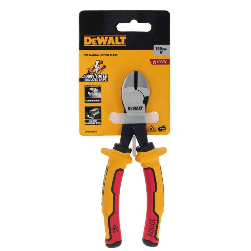 Электрические плоскогубцы LASER HARDENED VDE 1000V комбинированные длиной 160 мм DeWALT DWHT82801-0