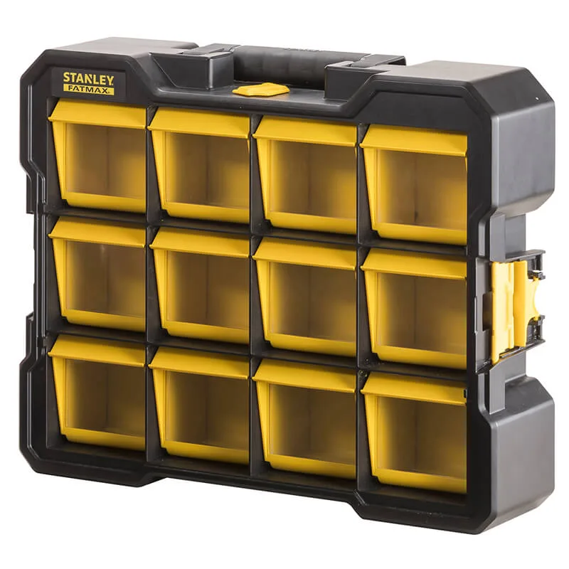 Профессиональный органайзер FATMAX® STANLEY FMST81077-1 с двенадцатью съемными отделениями.