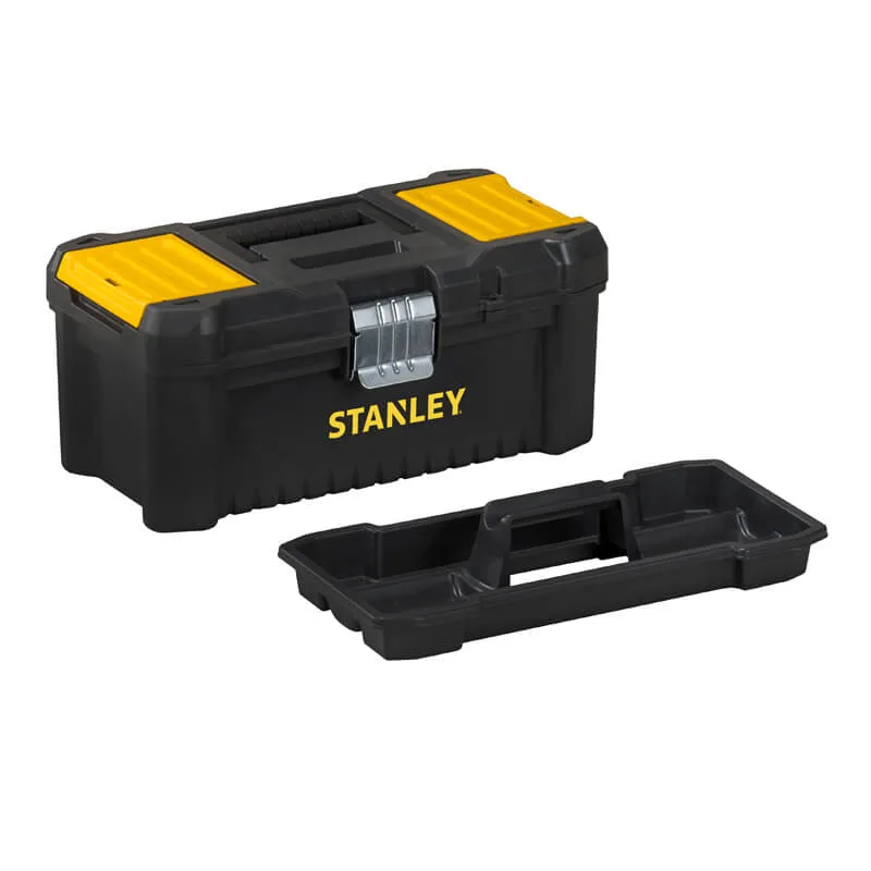 Пластиковый ящик ESSENTIAL с металлическими застежками, размер 316x156x128 мм (12,5 дюйма) STANLEY STST1-75515.