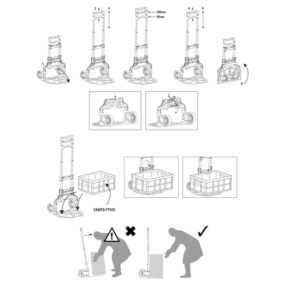 Складной грузовой тележка STANLEY SXWT-FT501