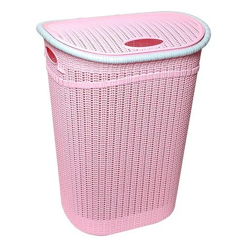 Кошик для білизни Irak Plastik GORDES 52 л рожевий