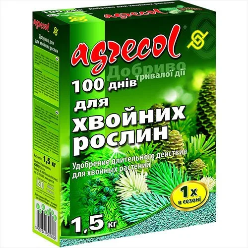 Удобрение Agrecol 100 дней для хвойных растений 1,5 кг