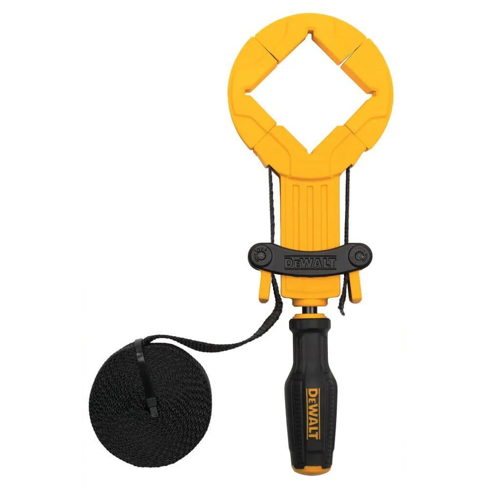 Ремённый струбцинный зажим DeWALT DWHT83839-0 с длиной ремня 4500 мм.