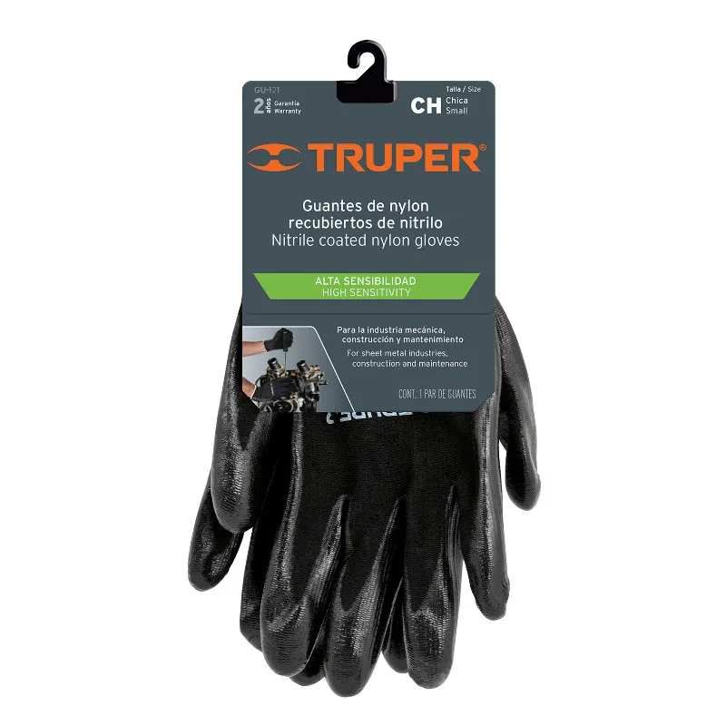 TRUPER GU-121 Перчатки нитриловые/нейлоновые маленькие